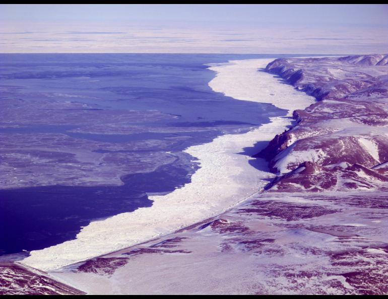 Sea ice off Cape Lisburne in northwest Alaska, April 2011. Ned Rozell photo.