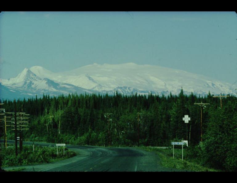 Mount Wrangell, in the heart of the St. Elias National Forest, as seen from Glennallen. Chris Nye photo.