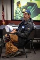 Dale Pomraning came to the reunion directly from his new job in UAF Facilities Services.Photo by Eric Marshall