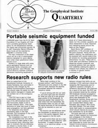 Portable seismic equipment funded article