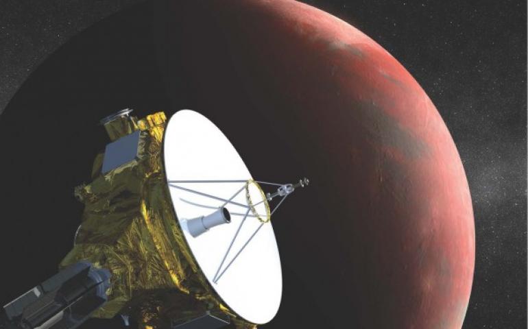 An artist’s rendition of the New Horizons space probe to Pluto. Image NASA/Johns Hopkins University, Applied Physics Laboratory/Southwest Research Institute.