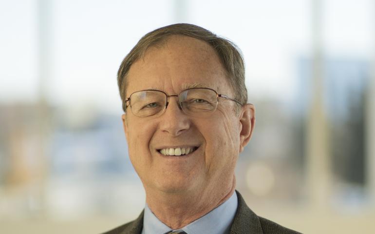 GI Director Robert McCoy was elected to the governing board of USRA, the Universities Space Research Association, in early May. UAF photo by Sean Tevebaugh.