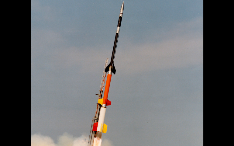  Rocket photo: The Black Brant XII is the largest of NASA’s sounding rockets. Sounding rockets take their name from the nautical term "to sound," which means to take measurements. NASA has used sounding rockets since 1959. Photo credit: NASA