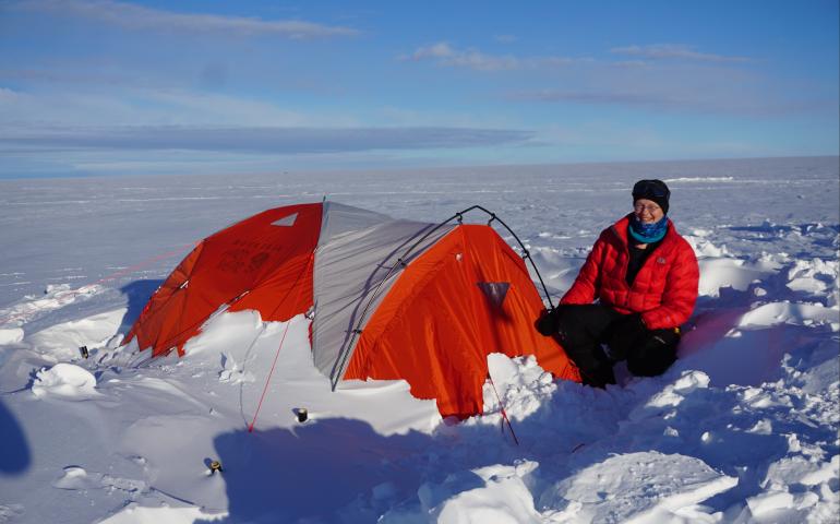 Regine Hock on a research trip in Greenland. Photo courtesy Regine Hock.