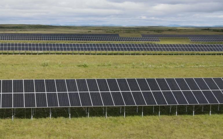 Kotzebue Electric Association's 576-kilowatt solar farm is the largest remote solar farm in Alaska. Photo by Amanda Byrd
