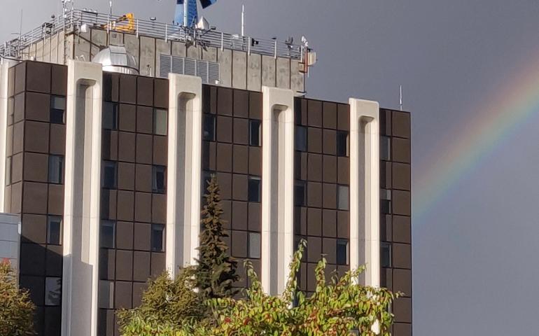 The Elvey Building houses the Alaska Satellite Facility, part of the Geophysical Institute at the University of Alaska Fairbanks. UAF Geophysical Institute photo.