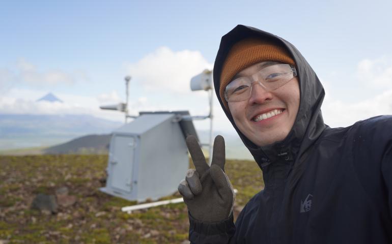 Darren Tan at a seismology station. Photo courtesy Darren Tan.