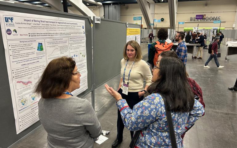 CeCe Borries-Strigle at the annual meeting of the American Geophysical Union on Thursday, Dec. 14, 2023, in San Francisco. Photo by Rod Boyce.