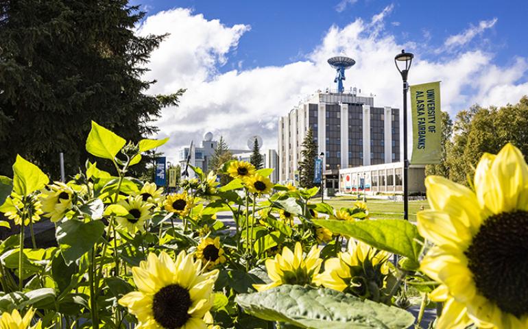 The Elvey Building on UAF's West Ridge houses the Geophysical Institute. Photo by JR Ancheta