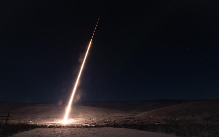  The second of two rockets in the Ground Imaging to Rocket investigation of Auroral Fast Features mission launched on Feb. 8. Photo by Eric Marshall/UAF Geophysical Institute