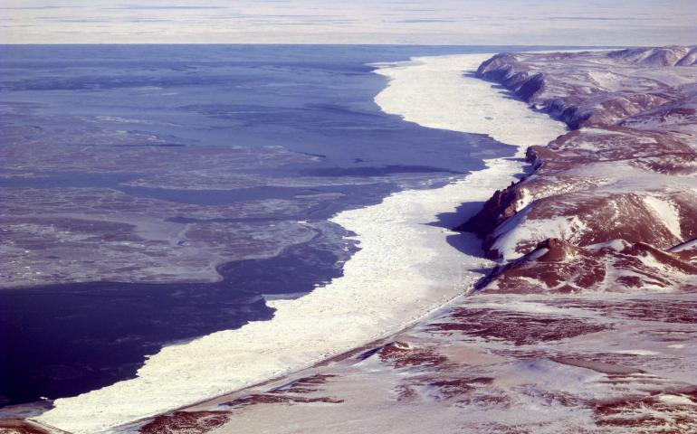 Sea ice near Cape Lisburne off Alaska’s northwest coast in 2011. Photo by Ned Rozell.