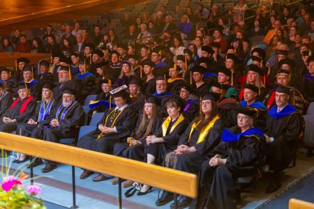 The 2026 Gold Ceremony took place Friday evening, May 1. The event featured the student awards, Ph.D. hooding ceremony, honoring emeriti, and presentation of special awards. Photo by Eric Engman