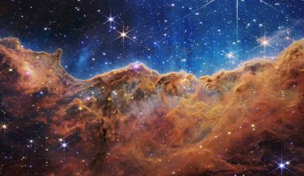 The Carina Nebula, captured by the James Webb Space Telescope. Image courtesy NASA, ESA, CSA, and STScI.
