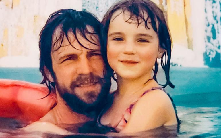 Dave Covey and his daughter Amy at Circle Hot Springs. Photo by Kelly Drew.