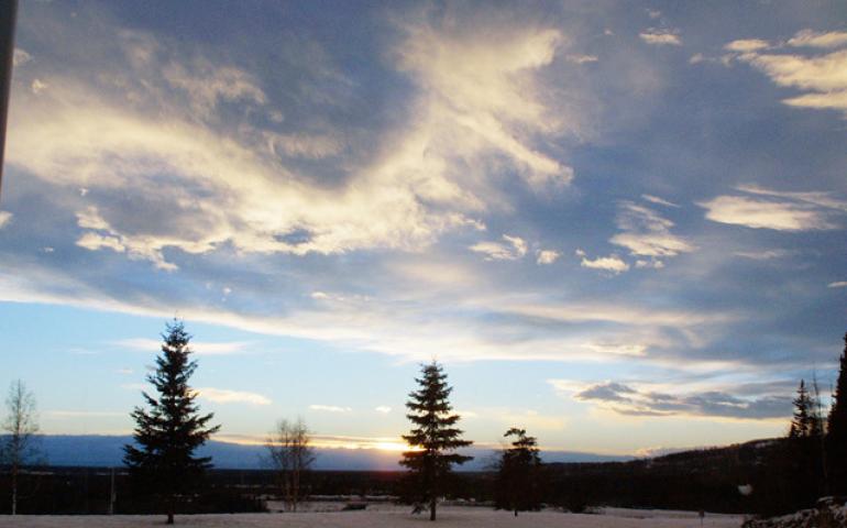  Interior Alaska clouds during a chinook wind in January. Geophysical Institute photo. 