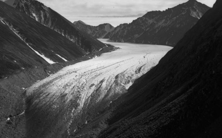  Glaciologist Austin Post took this photo of McCall Glacier in 1958. 