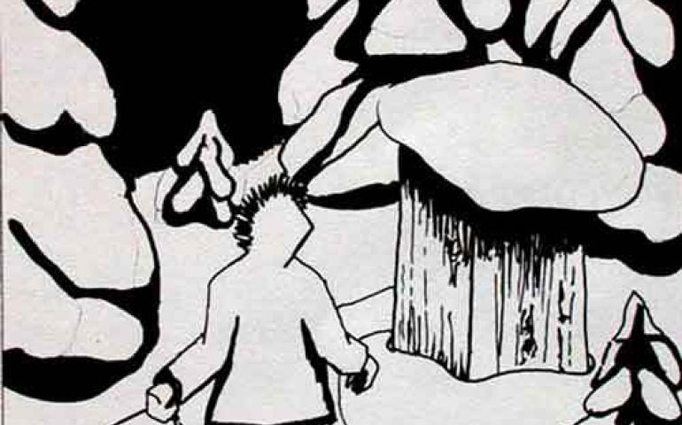  Charles Deehr, an emeritus professor and aurora forecaster at the Geophysical Institute, created this image of Dexter Stegemeyer, perhaps the first man in North America to see the Sputnik satellite in October 1957. From “Alaska Science Nuggets” by T. Neil Davis. 