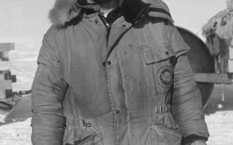  Charles Bentley at the South Pole in 1964. Photo courtesy of Charles Bentley. 