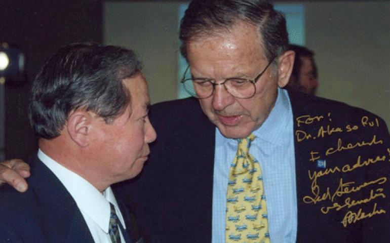  The late U.S. Senator Ted Stevens with Syun-Ichi Akasofu, founder of the International Arctic Research Center. Photos courtesy of Syun-Ichi Akasofu.