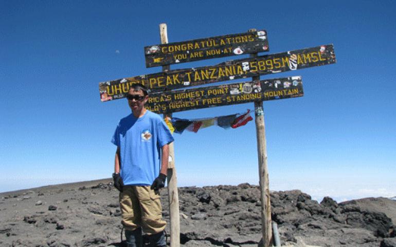 14-year-old Spencer Adams of Palmer on top of Mt. Kilimanjaro in Tanzania. Photos courtesy of Jenny Heckathorn.