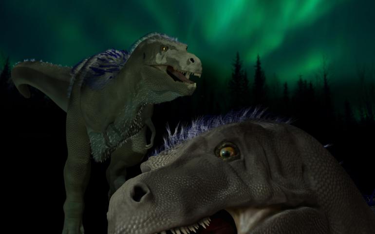 Nanuqsaurus hoglundi's predicted image, the baddest predator on top of the world many years ago.