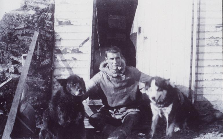 Scientist/explorer Ernest Leffingwell spent nine winters on Flaxman Island off Alaska’s northern coast. Photo from the book, Conquering the Arctic Ice, by Ejnar Mikkelsen