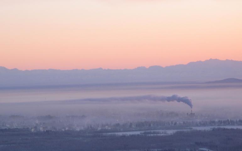 Fairbanks on a cold day in January, 2012. Photo by Ned Rozell.