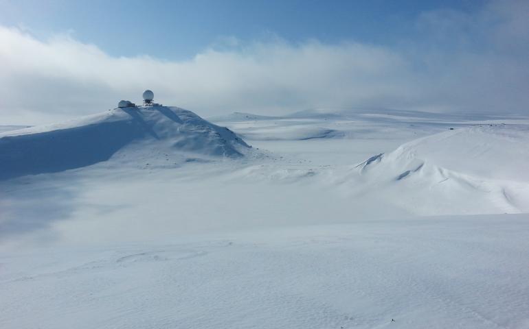 The crater on Lake Hill of St. Paul Island in the Bering Sea. Photo courtesy Mat Wooller.