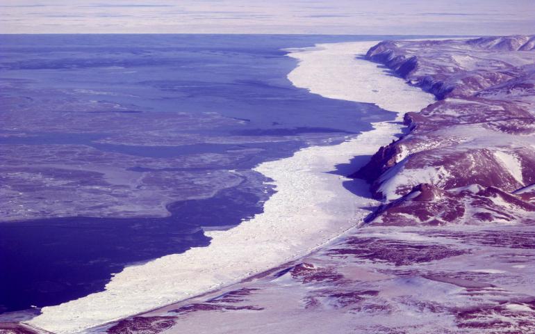Sea ice off Cape Lisburne in northwest Alaska, April 2011. Ned Rozell photo.
