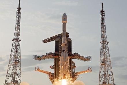 The Indian Space Research Organization’s Geosynchronous Satellite Launch Vehicle lifts off from Satish Dhawan Space Centre on India’s southeastern coast with the NISAR satellite at 4:10 a.m. Alaska time Wednesday. ISRO photo