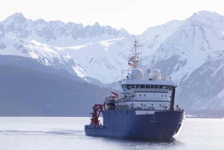 This file photo shows the research vessel Sikuliaq in Alaska's Resurrection Bay. UAF photo by Eric Engman