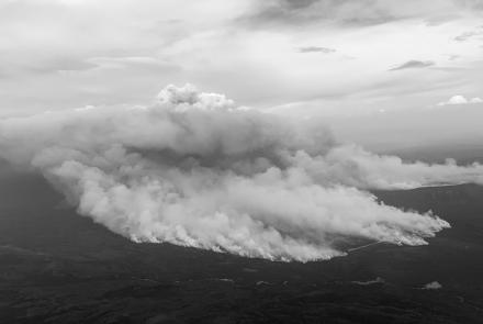 The St. George Creek Fire burns on June 21, 2025. The fire is about 40 miles south of Fairbanks. UAF/GI photo by Martin Stuefer