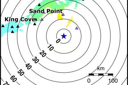 This chart shows warning times that could have been provided in advance of peak shaking from the July 16, 2025, magnitude 7.3 earthquake near Sand Point, Alaska, if Alaska had an early warning system. Chart courtesy of Alex Fozkos