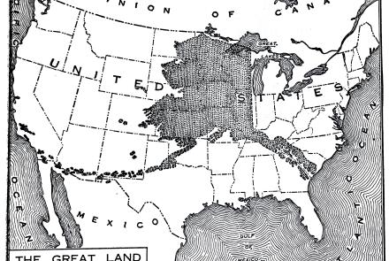 Alaska has been — and will continue to be — a place of great change. Map from “A Guide to Alaska, Last American Frontier” by Merle Colby, Federal Writers’ Project, 1935.